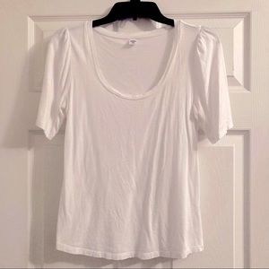 FIRM PRICE! White Scoop Neck Top